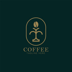 Coffee logo, tangline here, coffee shop