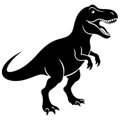 Tyrannosaurus dinosaur silhouette vector illustration
