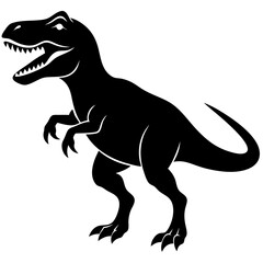 Tyrannosaurus dinosaur silhouette vector illustration
