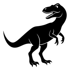 Tyrannosaurus dinosaur silhouette vector illustration
