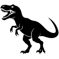 Tyrannosaurus dinosaur silhouette vector illustration
