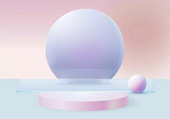 Abstract Pastel Geometric Shapes