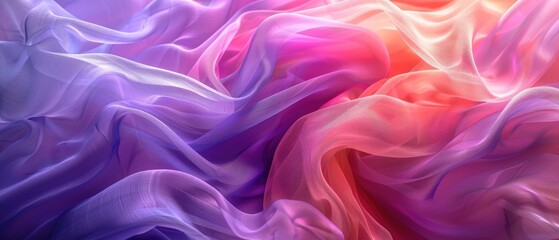 Obraz premium Abstract background with flowing purple and pink fabric.