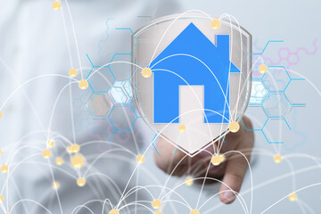 house. data Big data visualization background.Abstract technology