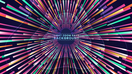 Fototapeta premium Abstract light zoom rays background premium vector