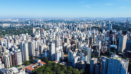 aerial view from the city of são paulo, sp, brazil
