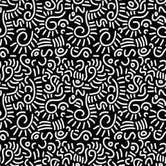 seamless stripe organic hand drawn line art seamless pattern. applicable for background, wallpaper and other decorative purpose such textile and clothing	