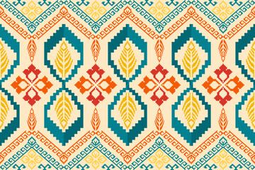 Geometric shapes and pixel design vector seamless pattern.