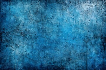 Textured blue grunge background with rough, old and grungy pattern, empty space