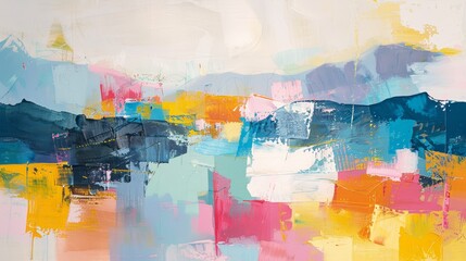 Vibrant Landscape Composition for Playful Designs Generative AI