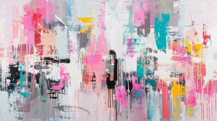 Fototapeta premium Vibrant Graffiti Art for Urban Decor Generative AI