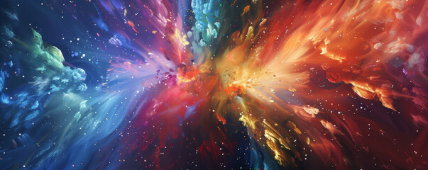 A vibrant fireworks background with explosive colors and textured spark patterns. The festive atmosphere and dynamic elements create an exciting, celebratory scene.