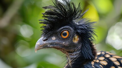 Fototapeta premium Bare Faced Curassow Identified as Crax fasciolata