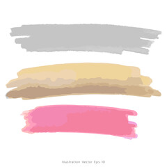 Rainbow watercolor paint on isolated white background, illustration Vector EPS 10