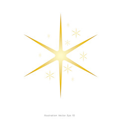 Star symbols Flat on white background, Modern design ,Vector illustration EPS 10