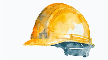 Fototapeta premium Construction Helmet Illustration on White Background Generative AI
