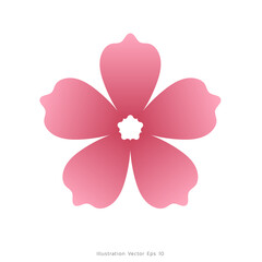 Japanese cherry blossoms flowers vector, Elements symbol of Japan, Vector illustration EPS 10