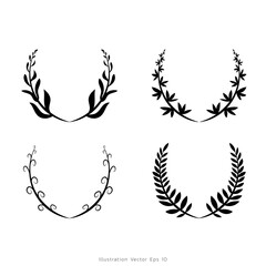 Floral ornamental doodle dividers, vintage hand drawn tribal arrow and calligraphic deco border vector set isolated on white background. Vector Illustration EPS 10