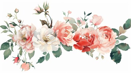 Romantic Bouquet of Roses for Valentine's Day Generative AI