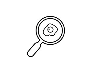 Fried egg pan icon vector symbol design illustration