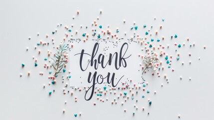 Obraz premium Handwritten Thank You Note Concept Generative AI