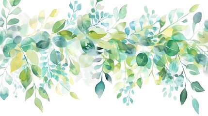 Nature-Inspired Watercolor Illustration for Spring Designs Generative AI