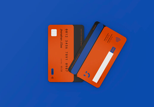 3d Front and Back Credit Card