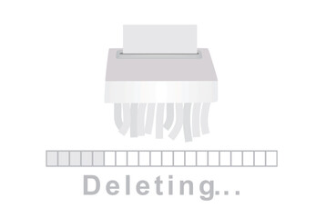 Deleting files icon. vector illustration