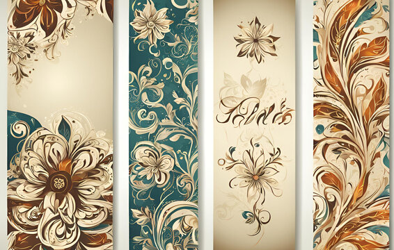 Colorful Parchment Paper With Aged Sepia Tone Calligraphy Style Cursi creative concept idea design, Colorful Watermarked Paper Off White Color Elegant Serif Font Style S creative concept idea design