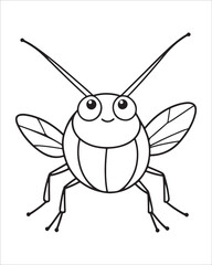 insect coloring pages for kids, Insect vector for character design,