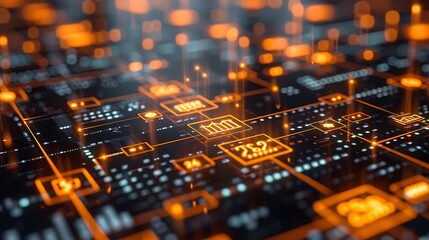 Fototapeta premium Abstract financial networks and flow graphic