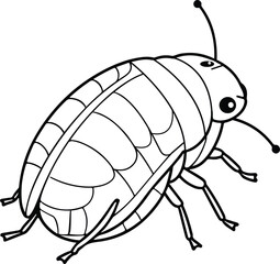 insect coloring pages for kids, Insect vector for character design,