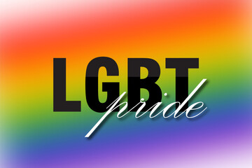 LGBTQ Pride month typography poster