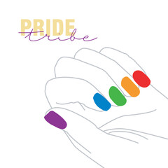 Pride tribe nails pride month nail art