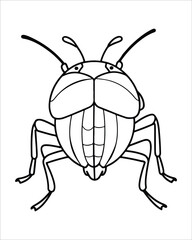 insect coloring pages for kids, Insect vector for character design,