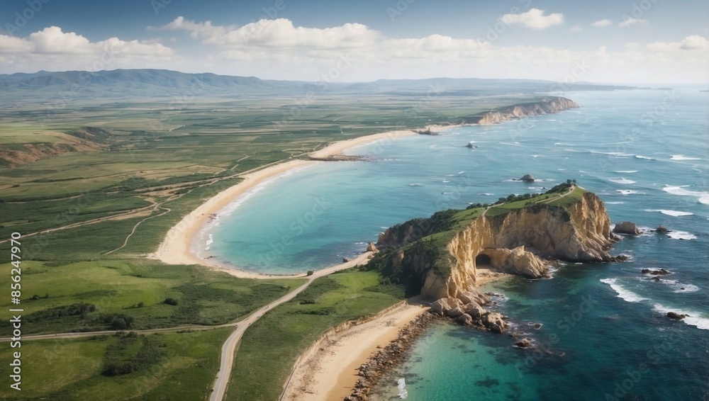 Wall mural view of the coast