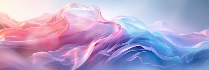 Obraz premium Abstract background with pink, blue and white flowing clouds.
