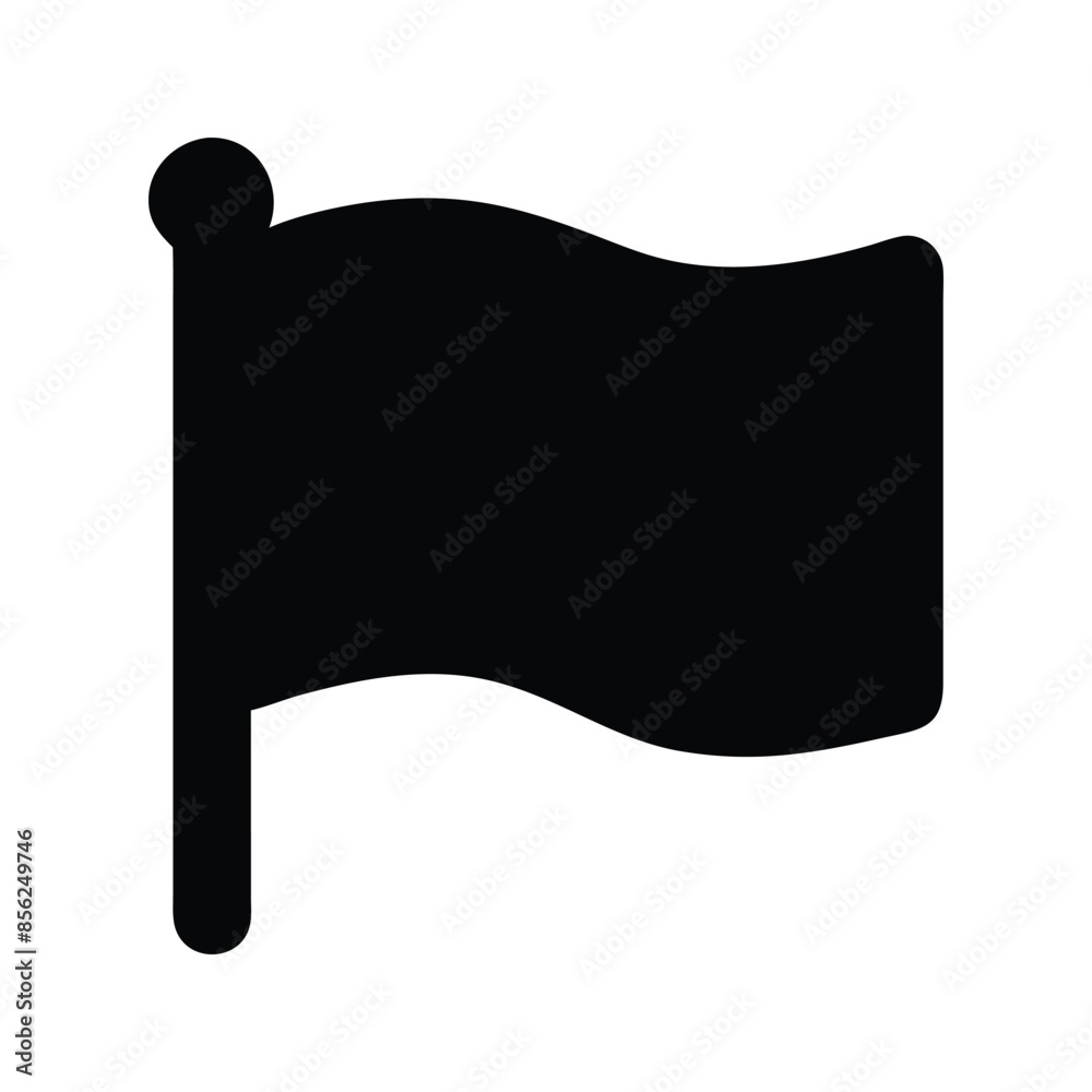 Wall mural black flag icon vector - simple and elegant symbol for various uses