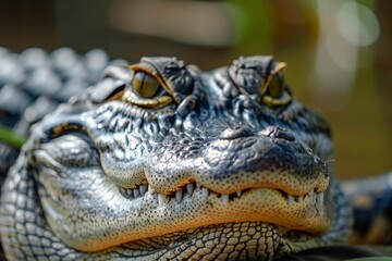 Fototapeta premium close up of a crocodile, alligator 