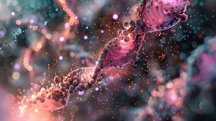 Visualization of nanotechnology interacting with genetic material