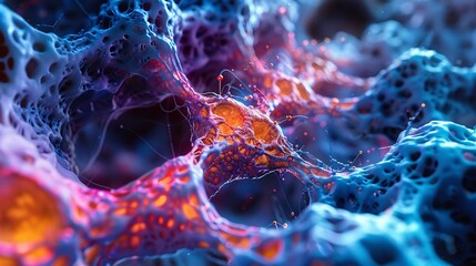 Microscopic view of genetically engineered tissues