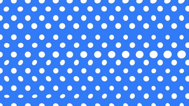 White Circles on Blue Background Animation