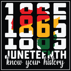 1865 Juneteenth Know Your History svg,Juneteenth,Black History t-shirt design,African American