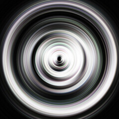 Colorful radial motion effect. Abstract rounded background. Color curves and sphere.