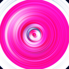 Colorful radial motion effect. Abstract rounded background. Color curves and sphere.