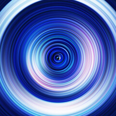 Colorful radial motion effect. Abstract rounded background. Color curves and sphere.
