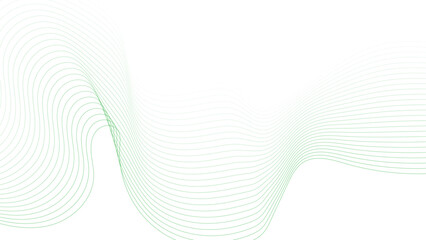 Green lines on a white background. Futuristic colorful blend wave lines on transparent background. Modern colorful flowing wave lines and glowing moving lines.	