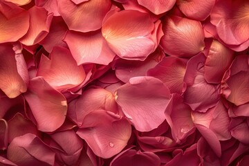 Obraz premium A close-up shot of delicate rose petals, showcasing their intricate patterns and textures.
