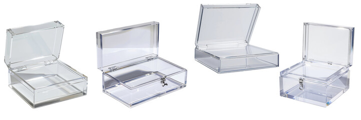 Set of Transparent Clear Acrylic Box Collection for Jewelry Storage Display and Organization. deal for personal and commercial use, providing a clean and elegant presentation.