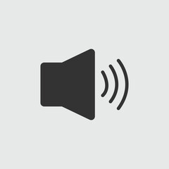 speaker icon vector. Speaker icon vector for web and mobile app. volume sign and symbol. loudspeaker icon. Vector illustration. Eps file 94.